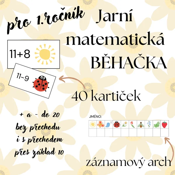 Jarní matematická běhačka pro prvňáčky 1