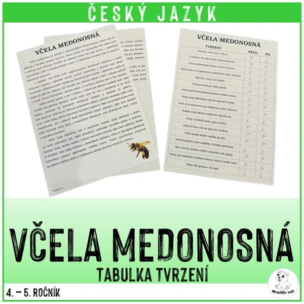 Včela medonosná (tabulka tvrzení) 1