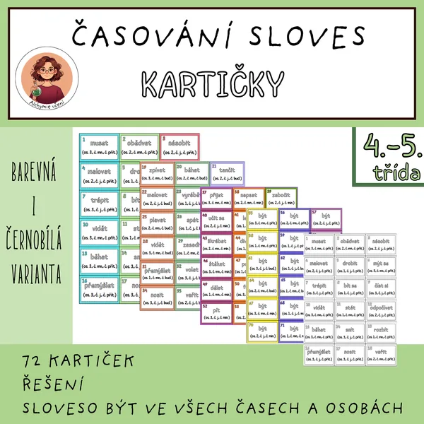 Časování sloves - kartičky 1