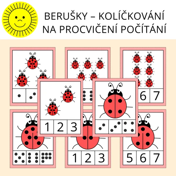 BERUŠKY – KOLÍČKOVÁNÍ NA PROCVIČENÍ POČÍTÁNÍ 1