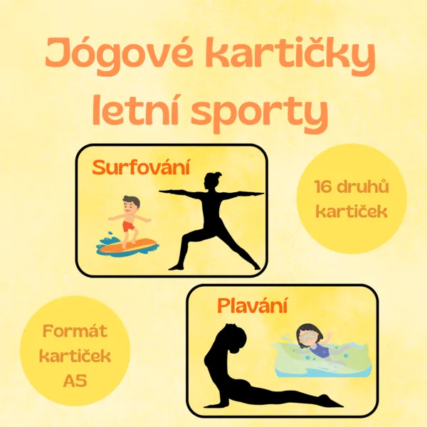 Jógové kartičky - letní sporty 1