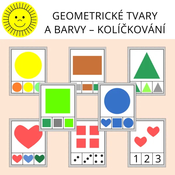GEOMETRICKÉ TVARY A BARVY – KOLÍČKOVÁNÍ 1