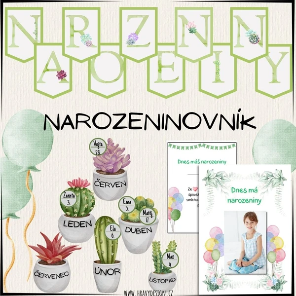 Narozeninovník - Sukulenty/květiny 1