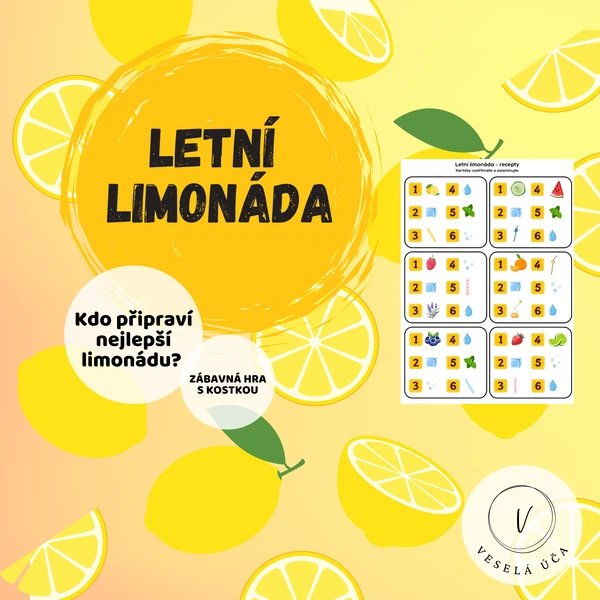 LETNÍ LIMONÁDA - zábavná hra s kostkou 1