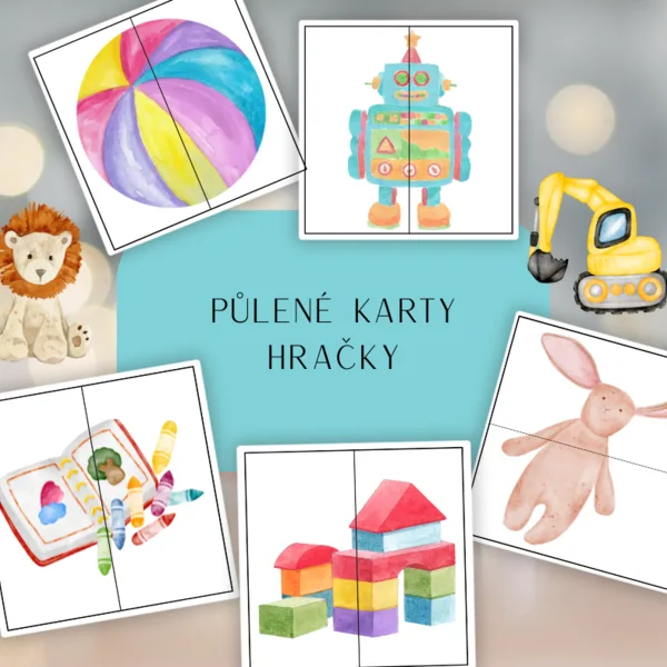 Hračky - půlené karty 1
