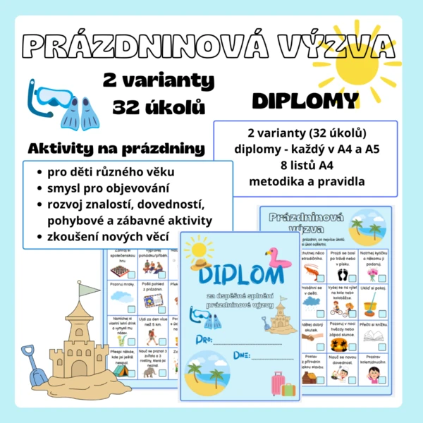 Prázdninová výzva s diplomem 1