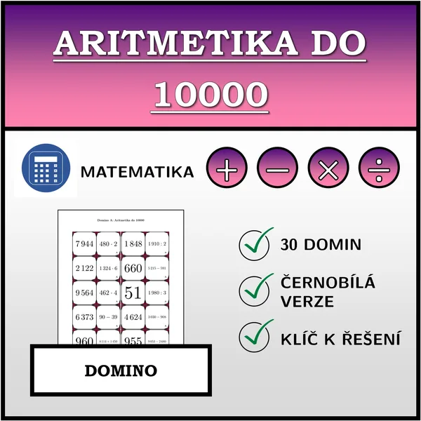 Domino - Aritmetika do 10000 | matematika 1