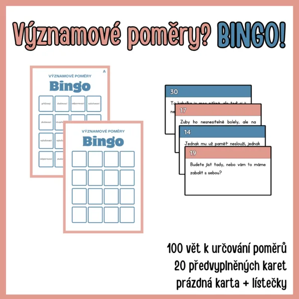 Významové poměry? BINGO! 1
