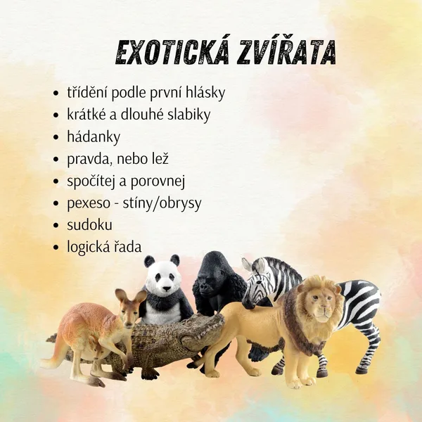 EXOTICKÁ ZVÍŘATA II. pro MŠ 1