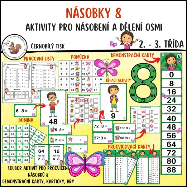 Násobky 8 - malá násobilka 1