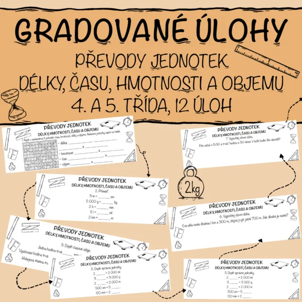 Gradované úlohy na převody jednotek 1