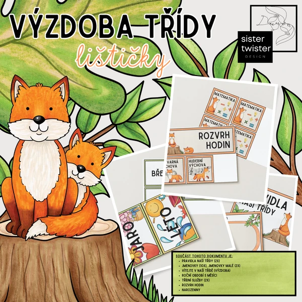 Výzdoba třídy - lištičky 1
