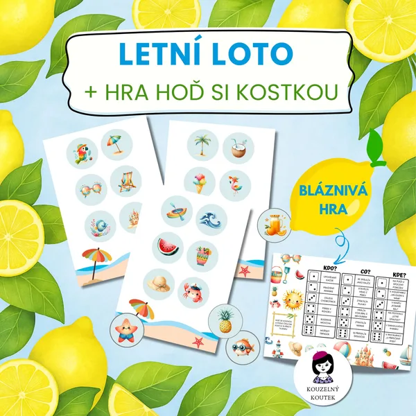 Letní loto - léto, prázdniny, dovolená, letní hra, letní aktivita 1