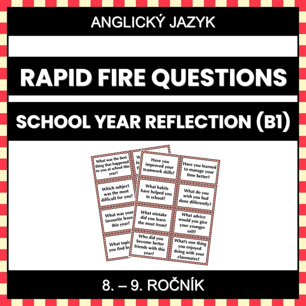 Rapid Fire Questions - School Year Reflection (B1) 1