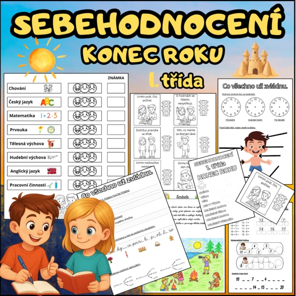 🐚✏️SEHODNOCENÍ - 1. TŘÍDA KONEC ROKU 🌴 1