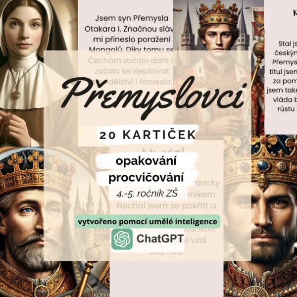 Přemyslovci - opakovací kartičky 1