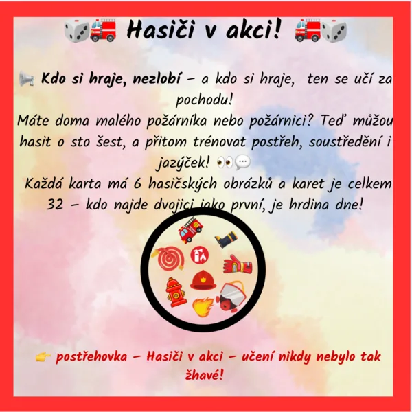Hasiči v akci - postřehovka 1