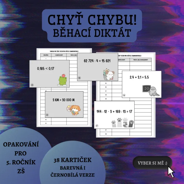Běhací diktát - Chyť chybu! 1