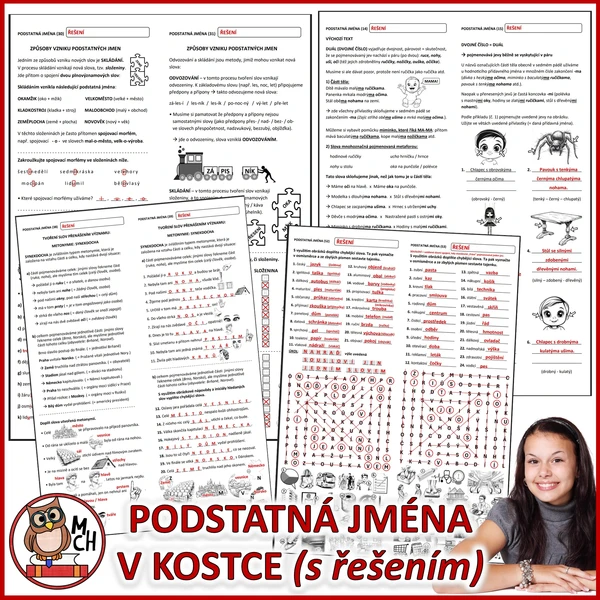 UKÁZKA: Podstatná jména v kostce (s řešením) 1