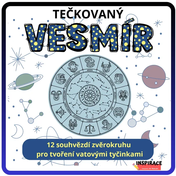 Puntíkaté - tečkované🌟SOUHVĚZDÍ (VESMÍR) 💫 1