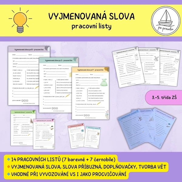 Vyjmenovaná slova - pracovní listy 1