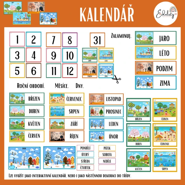 Kalendář 2 – Interaktivní kalendář do třídy 1