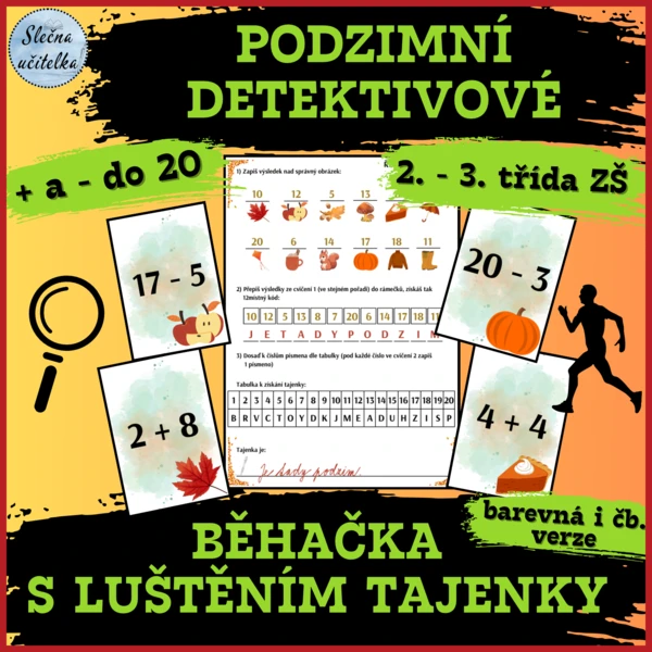 PODZIMNÍ DETEKTIVOVÉ 1 - běhačka s luštěním tajenky 1