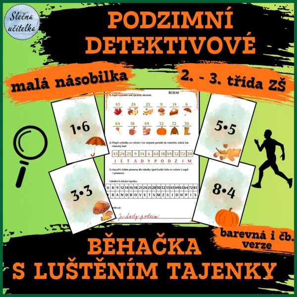 PODZIMNÍ DETEKTIVOVÉ 2 - běhačka s luštěním tajenky 1