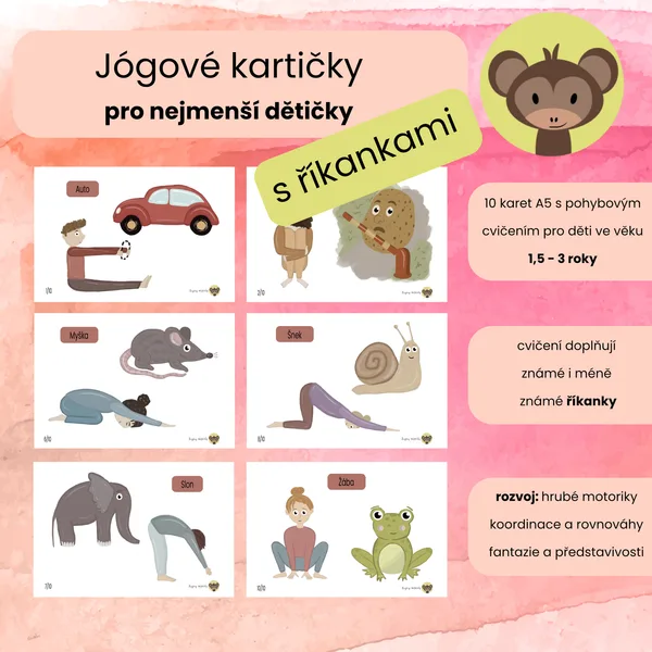 Jógové kartičky pro nejmenší dětičky  1