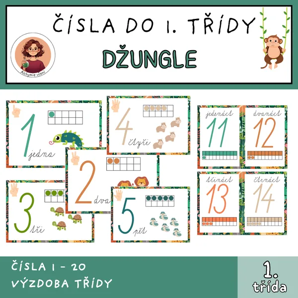 Čísla do 20 - Džungle 1