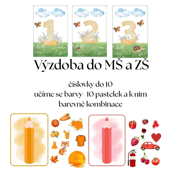 Výzdoba barvy a číslice 1