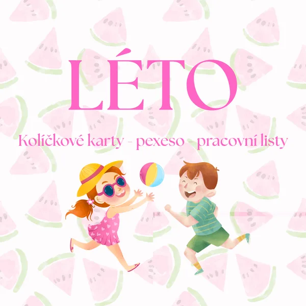 Léto - kolíčkové karty, pracovní listy, pexeso a více 1