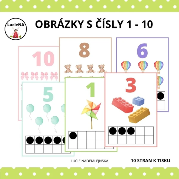 OBRÁZKY S ČÍSLY 1 - 10 HRAČKY 1
