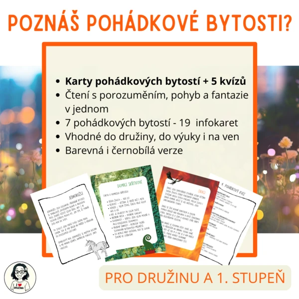 Pohádkové bytosti - čtení s porozuměním a pohybovka v jednom 1