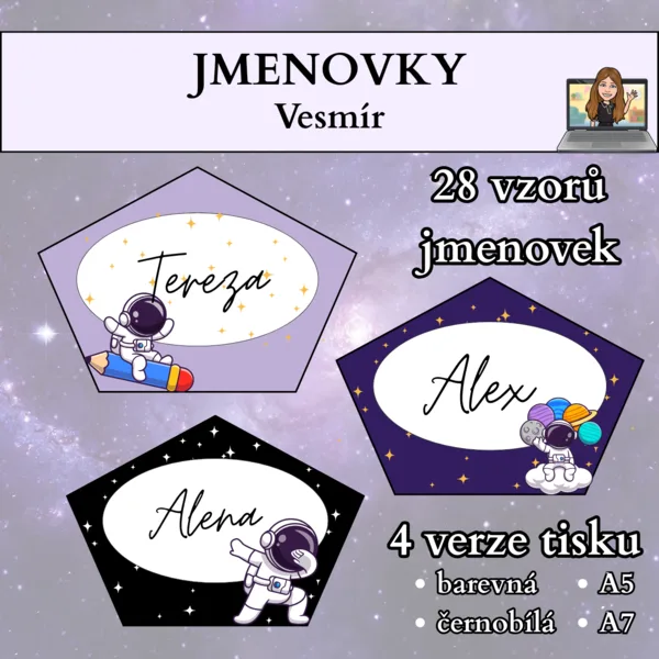 jmenovky - vesmír 1