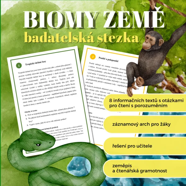 Biomy Země (šířkové pásy) - badatelská stezka 1