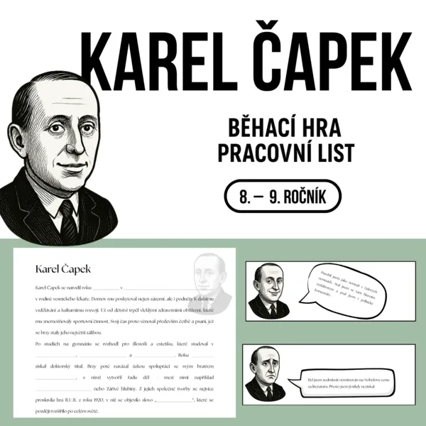 Karel Čapek – běhací hra 1