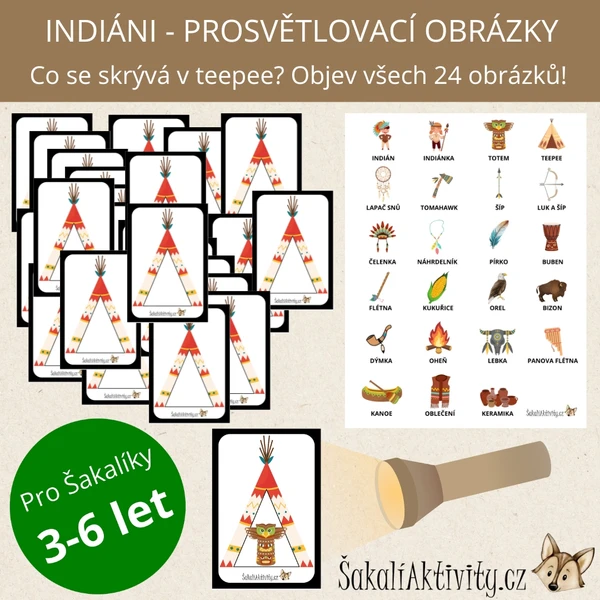  PROSVĚTLOVACÍ OBRÁZKY - Indiáni  1