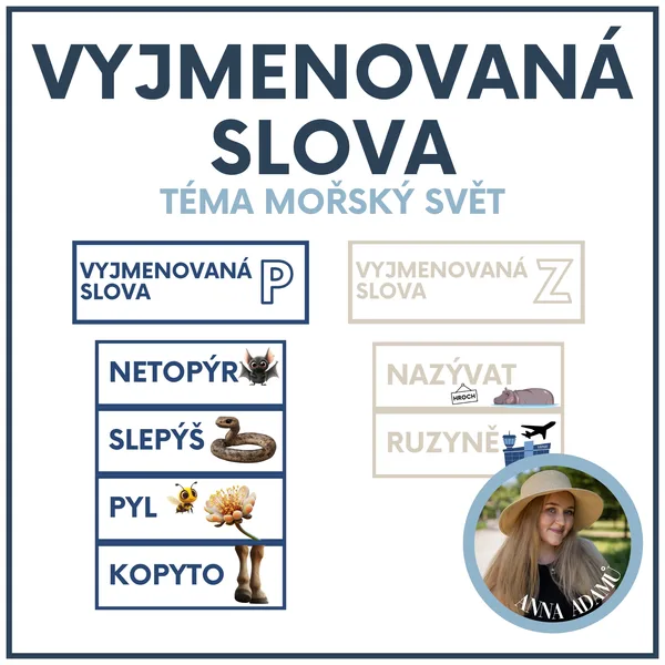 Vyjmenovaná slova - mořský svět  1