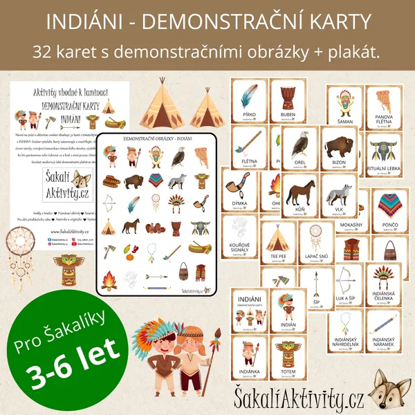  Indiáni - demonstrační karty  1