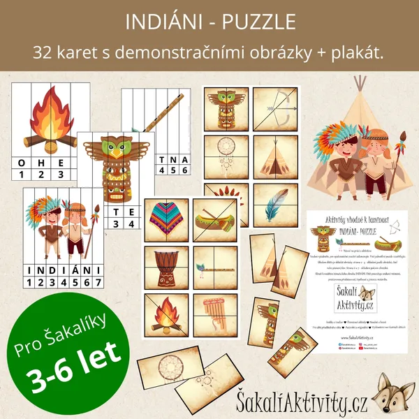  Puzzle - INDIÁNI  1