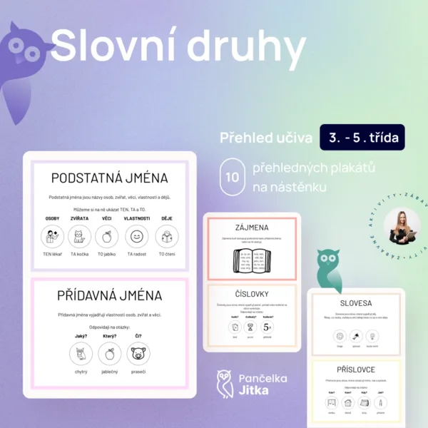 Slovní druhy - přehled učiva 1