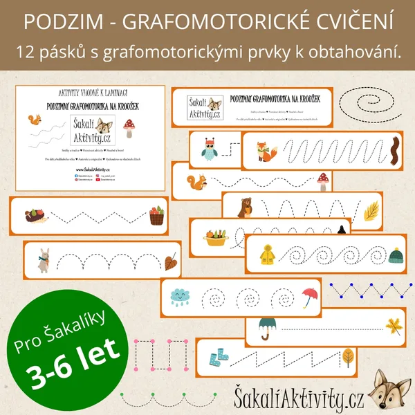  PODZIM - grafomotorické cvičení  1