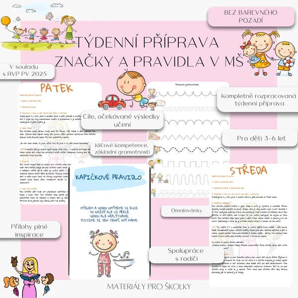 Týdenní příprava - Značky a pravidla v MŠ (bez barevného pozadí) 1