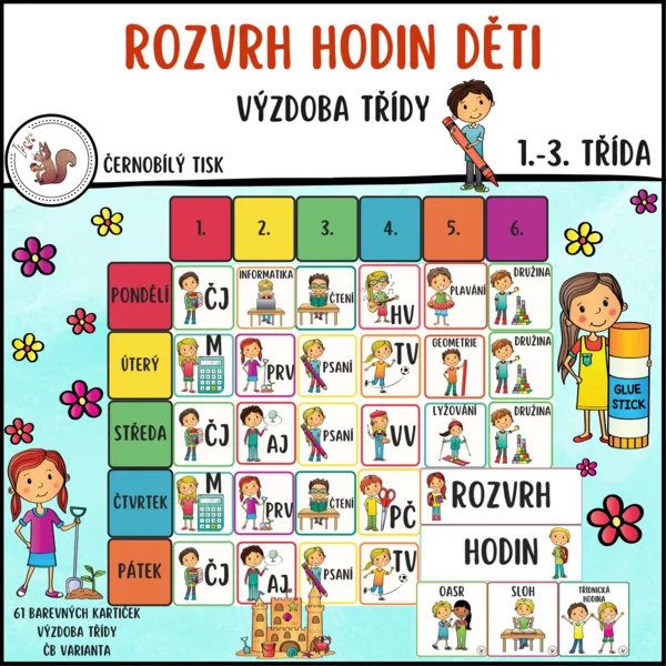 Rozvrh hodin - děti 1