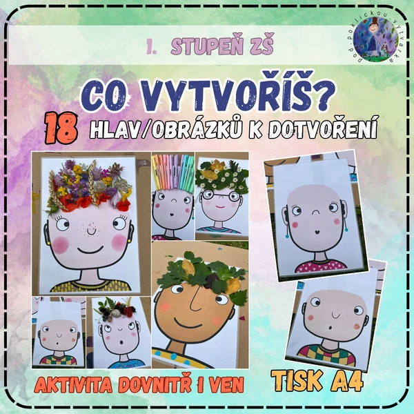 Co vytvoříš? 18 hlav / obrázků k dotvoření 1
