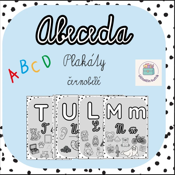 Abeceda - plakáty černobílé 1