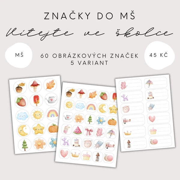 Značky pro MŠ 1