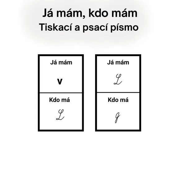 Já mám, kdo má - Tiskací a psací písmo 1