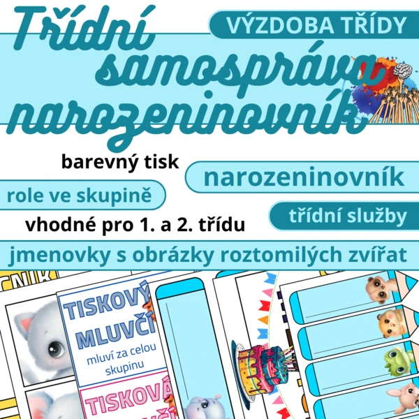 Třídní samospráva a narozeninovník - zvířátka 1